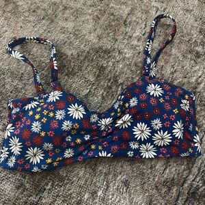 Adore Me Floral Print Bikini Top Size Large